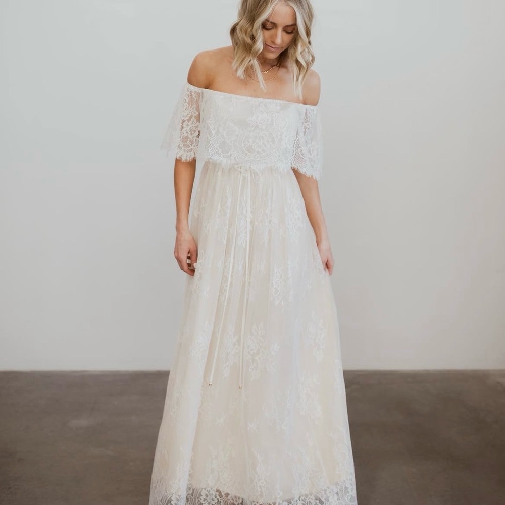 Baltic Born Guinevere Off White Lace Maxi Dress